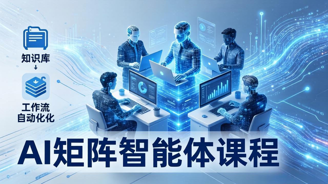 AI矩阵智能体实战：100个数字员工批量生产内容，文本知识库+工作流自动化全搞定-亿佰盟网