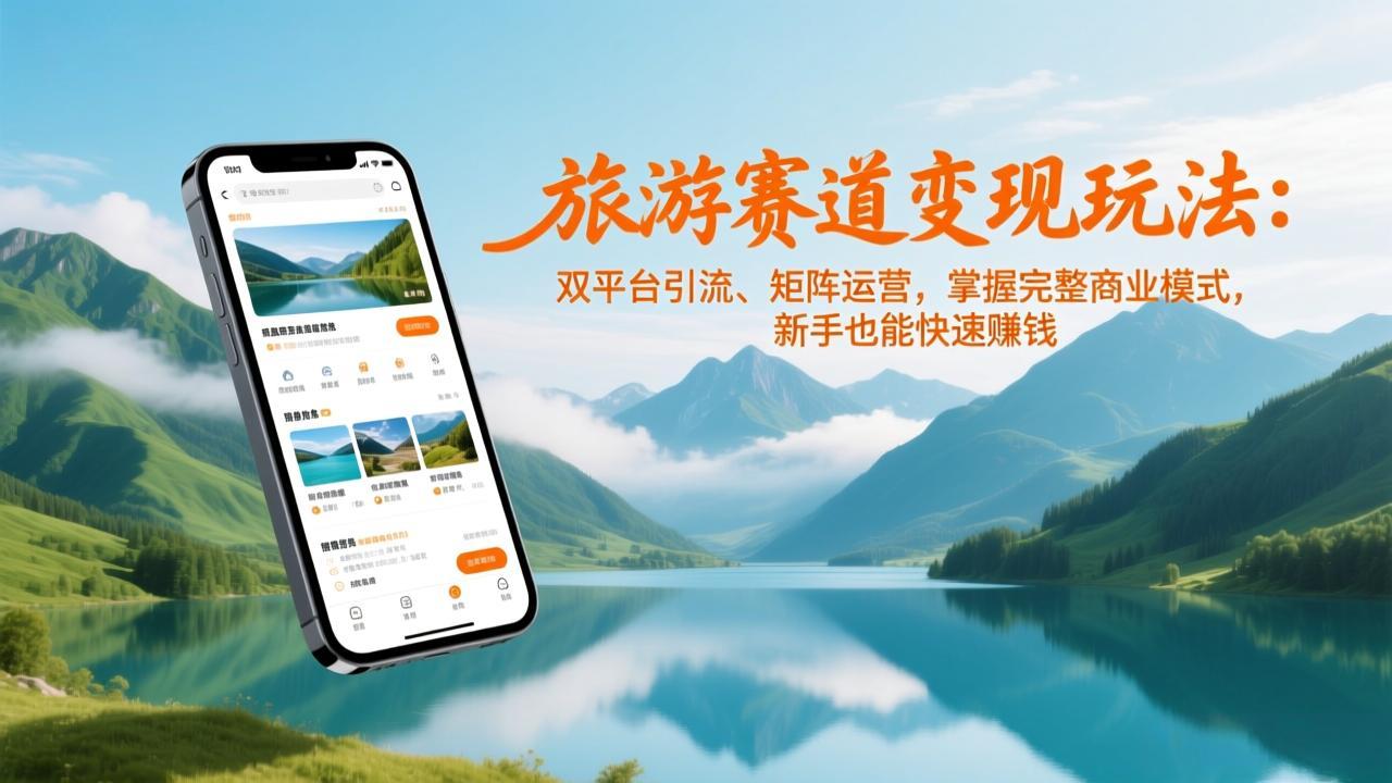 旅游赛道变现玩法：双平台引流、矩阵运营，掌握完整商业模式，新手也能快速赚钱-亿佰盟网