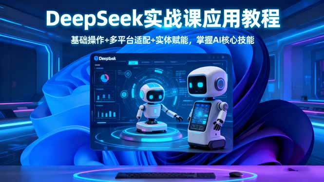 DeepSeek实战课应用教程、基础操作+多平台适配+实体赋能，掌握AI核心技能-亿佰盟网