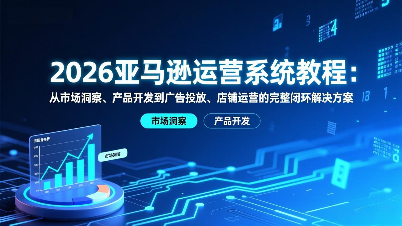 2026亚马逊运营系统教程：从市场洞察、产品开发到广告投放、店铺运营的完整闭环解决方案-亿佰盟网
