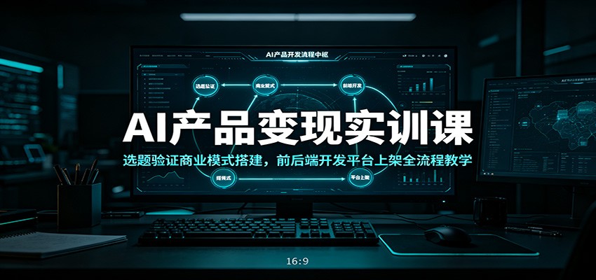 AI产品变现实训课：选题验证商业模式搭建，前后端开发平台上架全流程教学-亿起创业网-副业兼职月入过万-自媒体、引流推广、网赚项目、短视频、技术教程等创业项目资源