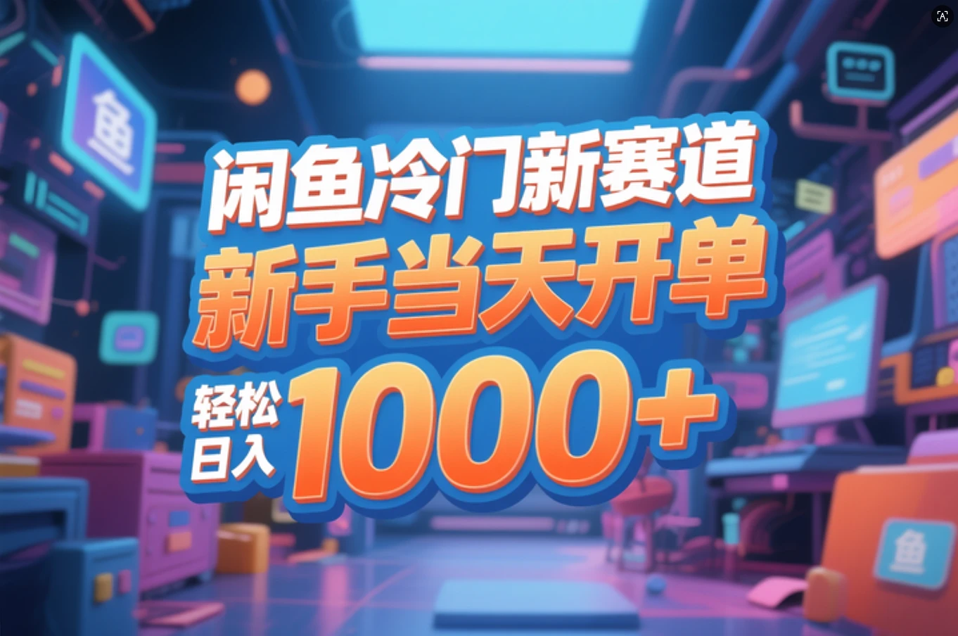 闲鱼冷门新赛道，新手当天开单，轻松日入1000+-亿佰盟网