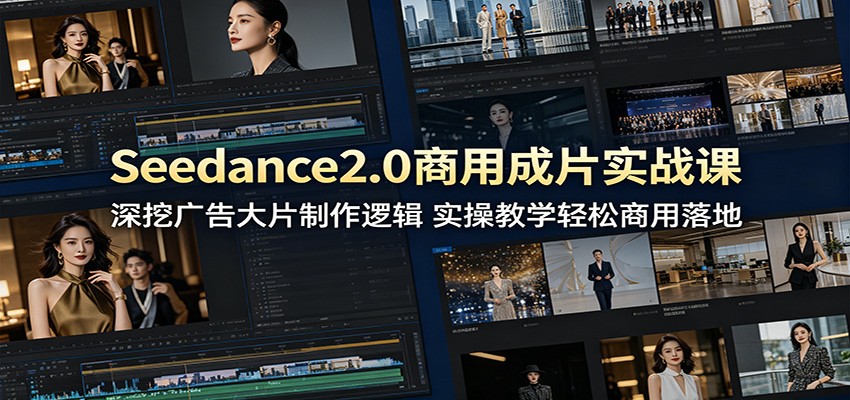 Seedance2.0商用成片实战课：深挖广告大片制作逻辑，实操教学轻松商用落地-亿起创业网-副业兼职月入过万-自媒体、引流推广、网赚项目、短视频、技术教程等创业项目资源