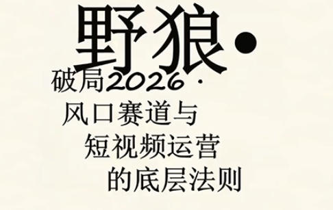 野狼团队·多平台实操运营课，覆盖AI口播、服装、好物、漫剪等热门玩法(更新4月29日)-亿起创业网-副业兼职月入过万-自媒体、引流推广、网赚项目、短视频、技术教程等创业项目资源