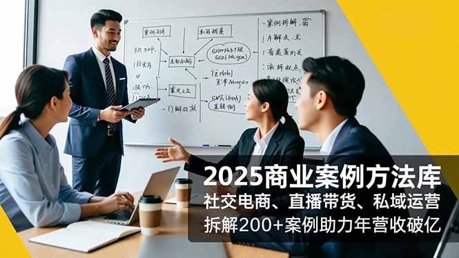 2025商业案例方法库,社交电商、直播带货、私域运营,拆解200+案例助力年营收破亿-亿佰盟网