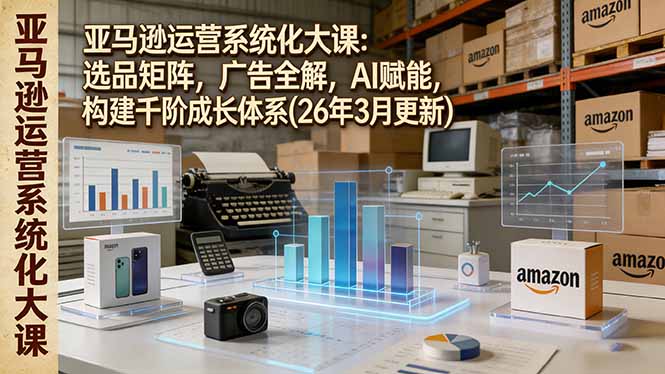 亚马逊运营系统化大课：选品矩阵，广告全解，AI赋能，构建千阶成长体系(26年3月更新-亿佰盟网