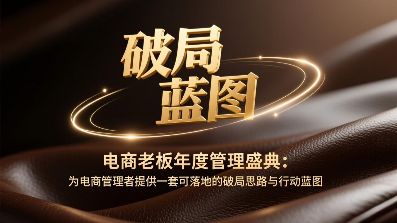 电商老板年度管理盛典：为电商管理者提供一套可落地的破局思路与行动蓝图-亿佰盟网
