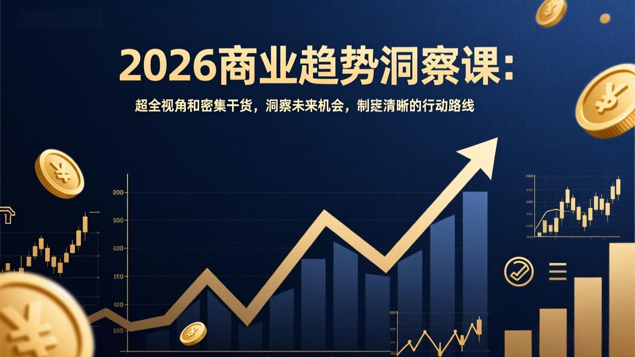 2026商业趋势洞察课：超全视角和密集干货，洞察未来机会，制定清晰的行动路线-亿佰盟网
