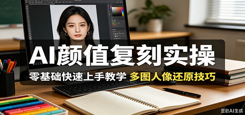 AI颜值复刻实操，零基础快速上手教学，多图人像还原技巧-亿起创业网-副业兼职月入过万-自媒体、引流推广、网赚项目、短视频、技术教程等创业项目资源