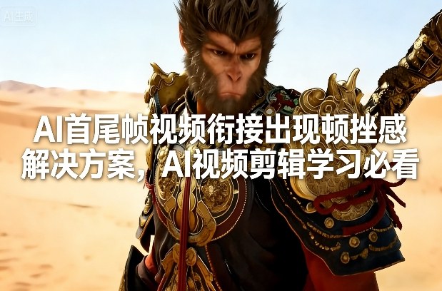 AI首尾帧视频衔接出现顿挫感解决方案，AI视频剪辑学习必看-亿佰盟网