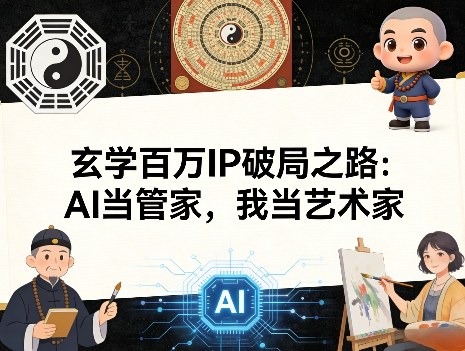 玄学百万IP破局之路：AI当管家，我当艺术家-亿佰盟网