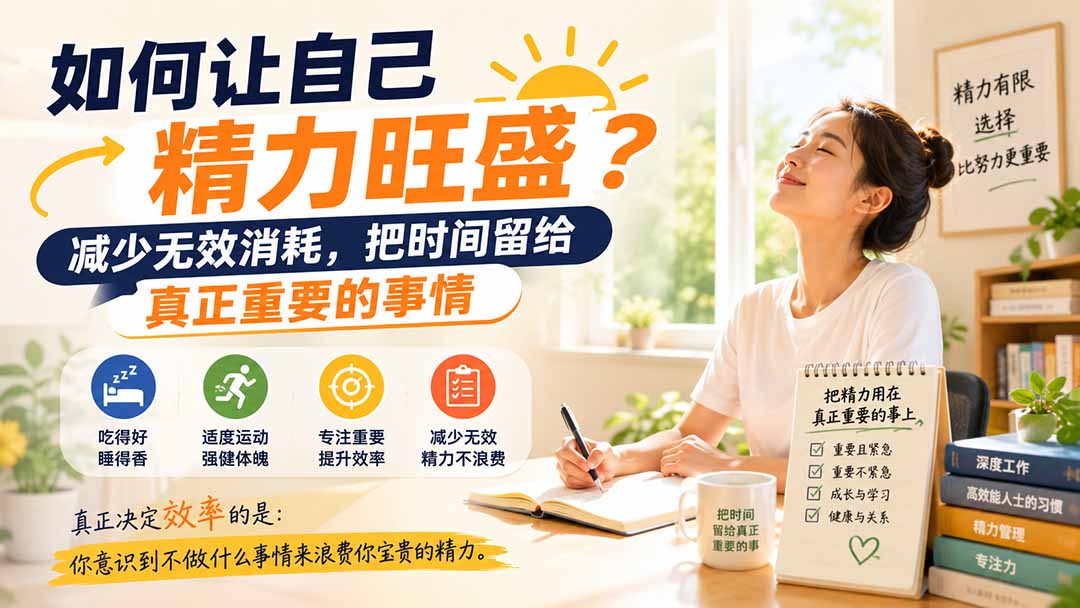 付费文章：如何让自己精力旺盛？减少无效消耗，把时间留给真正重要的事情-亿起创业网-副业兼职月入过万-自媒体、引流推广、网赚项目、短视频、技术教程等创业项目资源