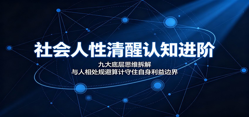 社会人性清醒认知进阶：九大底层思维拆解，与人相处规避算计守住自身利益边界-亿起创业网-副业兼职月入过万-自媒体、引流推广、网赚项目、短视频、技术教程等创业项目资源
