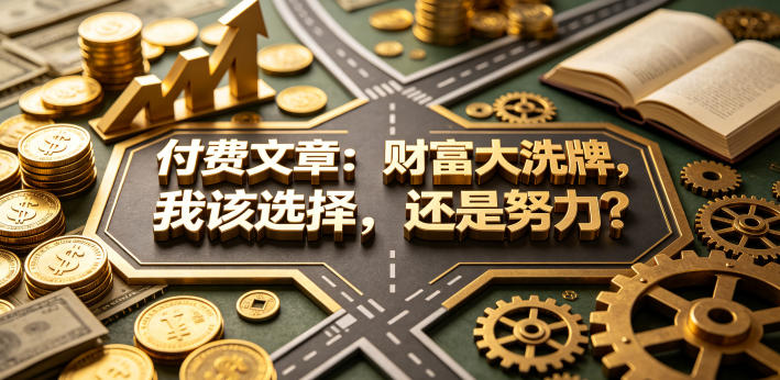 付费文章：财富大洗牌，我该选择，还是努力？-亿起创业网-副业兼职月入过万-自媒体、引流推广、网赚项目、短视频、技术教程等创业项目资源