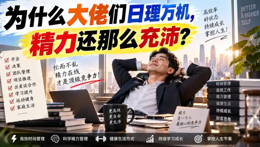 付费文章：为什么大佬们日理万机，精力还那么充沛？-亿起创业网-副业兼职月入过万-自媒体、引流推广、网赚项目、短视频、技术教程等创业项目资源