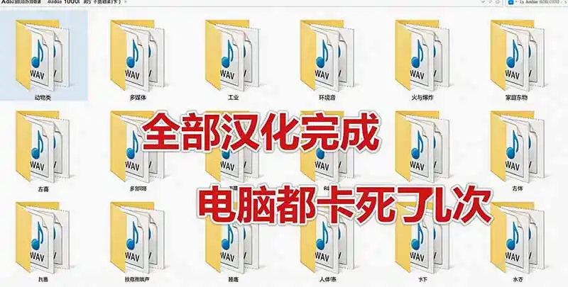 请称爆硬盘！Adobe 和 达芬奇 官方提供的高品质免版税音效库， 10000+ 免费商用音效合集，已离线打包