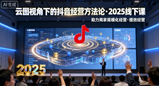 云图视角下的抖音经营方法论，2025线下课，助力商家规模化经营，提效经营(录音+字幕)-亿佰盟网