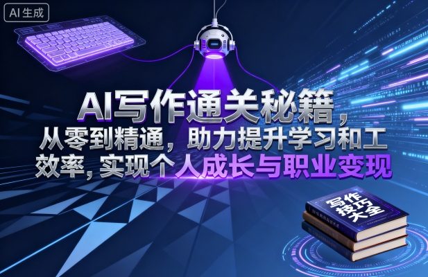 AI写作通关秘籍,从零到精通,助力提升学习和工作效率,实现个人成长与职业变现-亿佰盟网