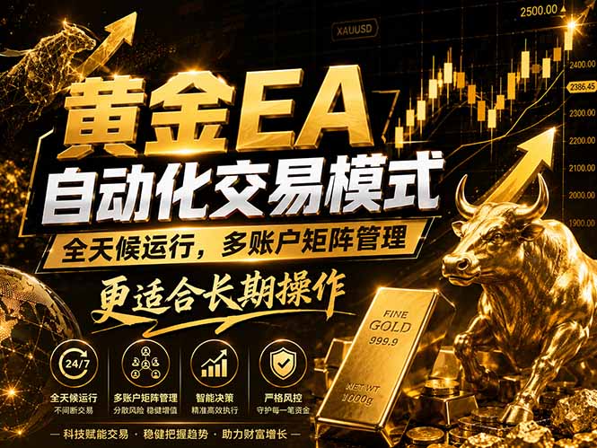 黄金EA量化：多窗口矩阵稳定运行，系统自动执行，收益空间持续放大-亿起创业网-副业兼职月入过万-自媒体、引流推广、网赚项目、短视频、技术教程等创业项目资源