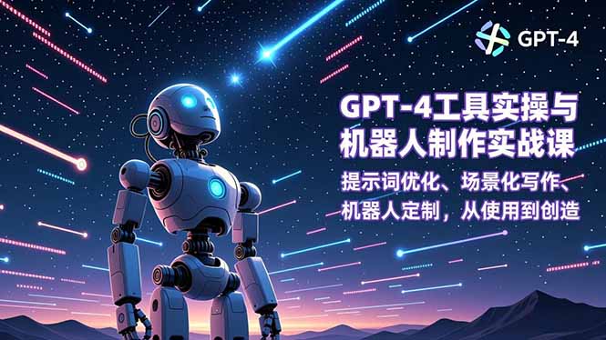 GPT-4工具实操与机器人制作实战课：提示词优化、场景化写作、机器人定制，从使用到创造-亿佰盟网