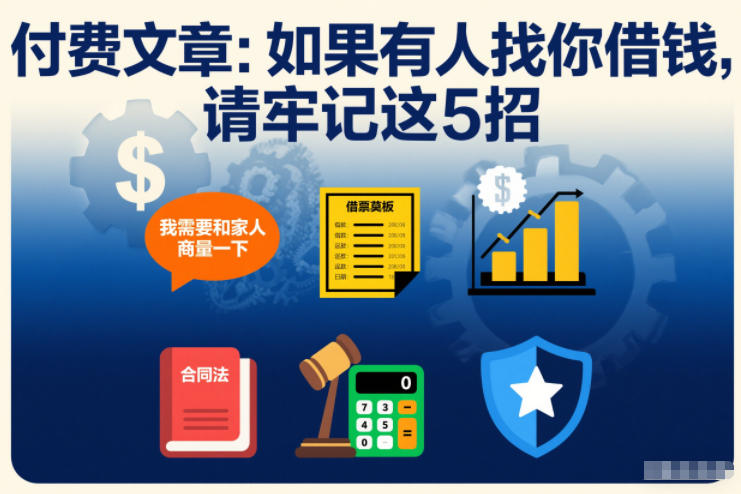 付费文章：如果有人找你借钱，请牢记这5招-亿佰盟网