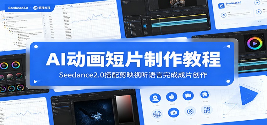 AI动画短片制作教程：Seedance2.0搭配剪映视听语言完成成片创作-亿起创业网-副业兼职月入过万-自媒体、引流推广、网赚项目、短视频、技术教程等创业项目资源