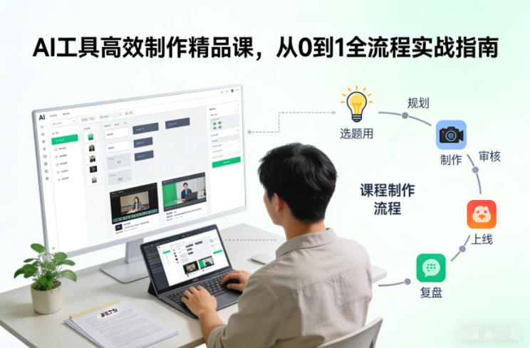 AI工具高效制作精品课，从0到1全流程实战指南-亿佰盟网