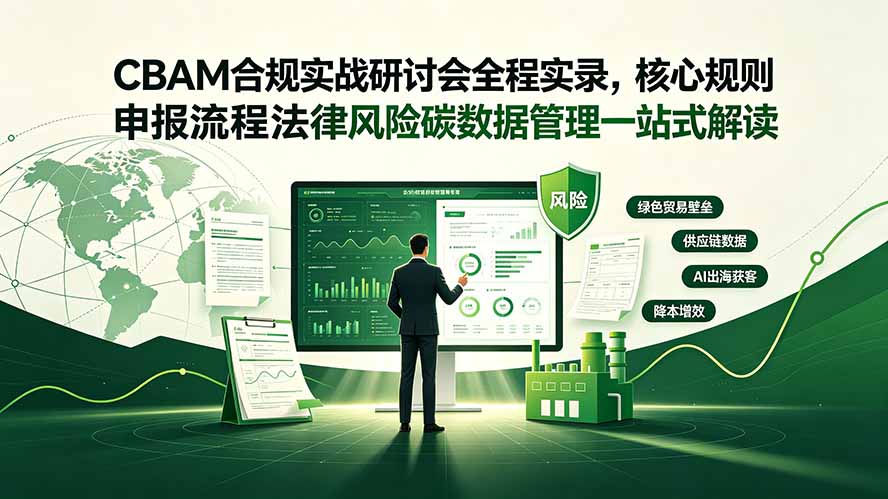 CBAM合规实战研讨会全程实录，核心规则申报流程法律风险碳数据管理一站式解读-亿起创业网-副业兼职月入过万-自媒体、引流推广、网赚项目、短视频、技术教程等创业项目资源