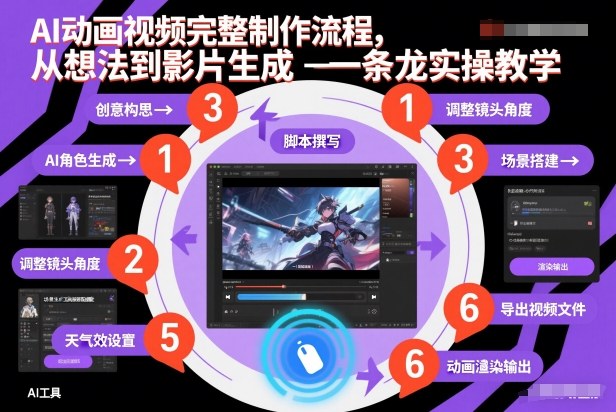AI动画视频完整制作流程，从想法到影片生成一条龙实操教学-亿佰盟网