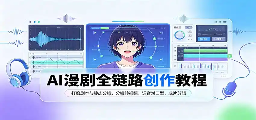 AI漫剧全链路创作教程：打磨剧本与静态分镜，分镜转视频，调音对口型，成片剪辑-亿起创业网-副业兼职月入过万-自媒体、引流推广、网赚项目、短视频、技术教程等创业项目资源