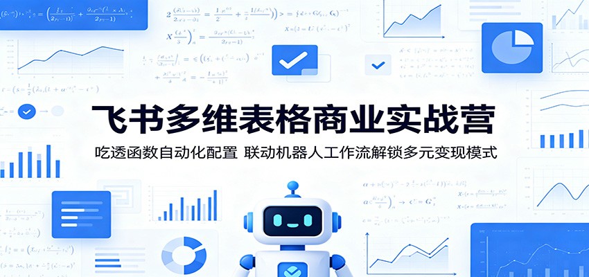 飞书多维表格商业实战营：吃透函数自动化配置，联动机器人工作流解锁多元变现模式-亿起创业网-副业兼职月入过万-自媒体、引流推广、网赚项目、短视频、技术教程等创业项目资源