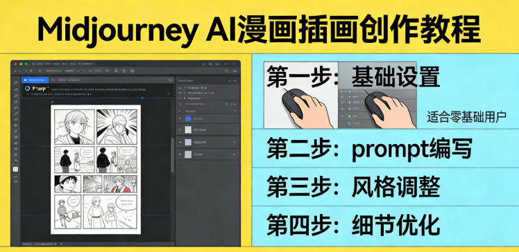 利用Midjourney AI人工智能轻松创作漫画插画教程,零基础创作完整漫画插画-亿佰盟网