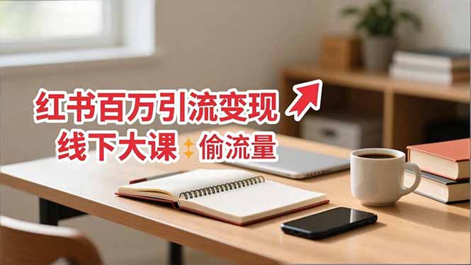 小红书百万引流变现-11月线下大课：分享从0到百万引流路径，手把手教偷流量、拿结果-亿佰盟网