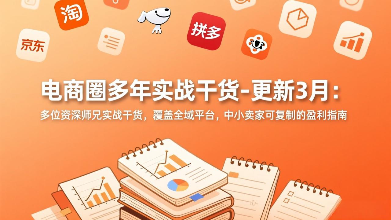 电商圈多年实战干货-更新3月：多位资深师兄实战干货，覆盖全域平台，中小卖家可复制的盈利指南-亿佰盟网