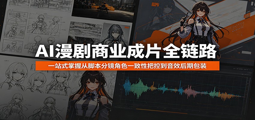 AI漫剧商业成片全链路：一站式掌握从脚本分镜角色一致性把控到音效后期包装-亿起创业网-副业兼职月入过万-自媒体、引流推广、网赚项目、短视频、技术教程等创业项目资源