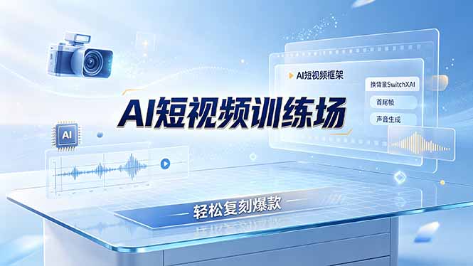 老陈AI短视频训练场：AI短视频框架+换背景SwitchXAI+首尾帧+声音生成，轻松复刻爆款-亿起创业网-副业兼职月入过万-自媒体、引流推广、网赚项目、短视频、技术教程等创业项目资源
