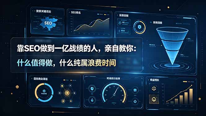 靠SEO做到一亿战绩的人，亲自教你：什么值得做，什么纯属浪费时间【原创双语字幕】-亿起创业网-副业兼职月入过万-自媒体、引流推广、网赚项目、短视频、技术教程等创业项目资源