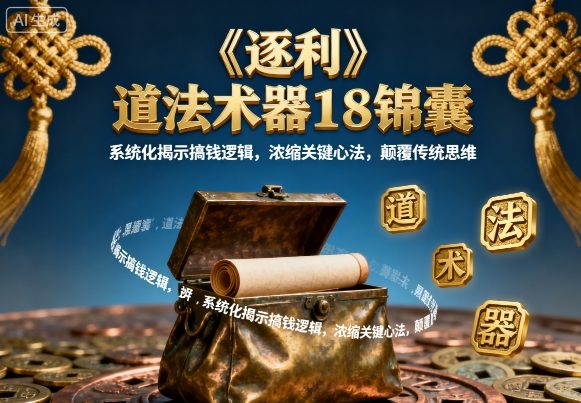 《逐利》道法术器18锦囊，系统化揭示搞钱逻辑，浓缩关键心法，颠覆传统思维(更新)-亿佰盟网