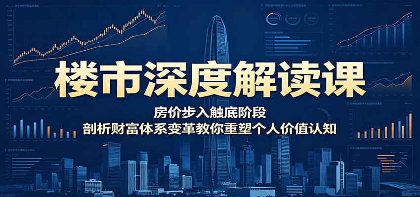 楼市深度解读课：房价步入触底阶段，剖析财富体系变革教你重塑个人价值认知-亿起创业网-副业兼职月入过万-自媒体、引流推广、网赚项目、短视频、技术教程等创业项目资源