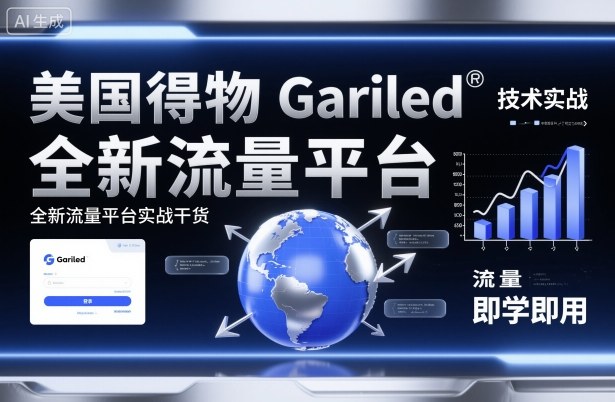 美国得物Gariled技术实战，全新流量平台实战干货，即学即用-亿佰盟网