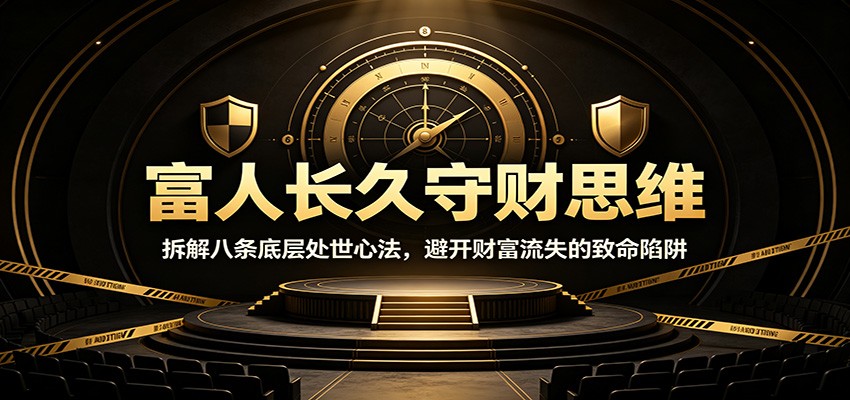 富人长久守财思维：拆解八条底层处世心法，避开财富流失的致命陷阱-亿起创业网-副业兼职月入过万-自媒体、引流推广、网赚项目、短视频、技术教程等创业项目资源
