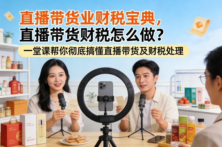 直播带货业财税宝典，直播带货财税怎么做？一堂课帮你彻底搞懂直播带货及财税处理-亿佰盟网