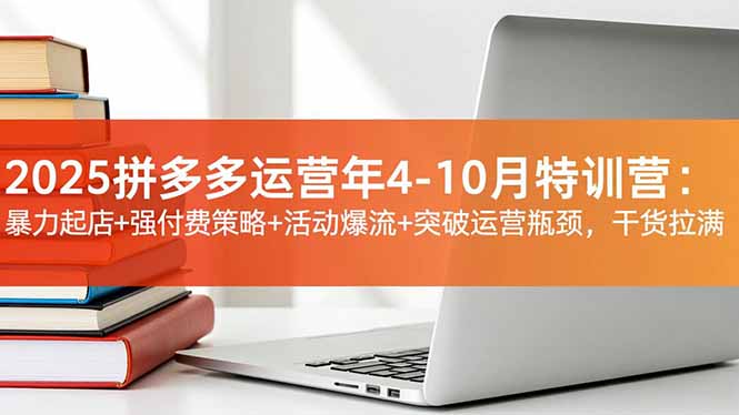 2025拼多多运营年4-10月特训营:暴力起店+强付费策略+活动爆流+突破运营瓶颈,干货拉满-亿佰盟网