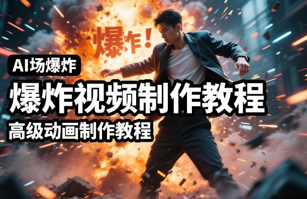 AI场景爆炸视频制作教程，利用人物实拍视频制作出高级的动画特效-亿佰盟网