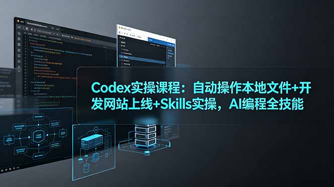 Codex实操课程：自动操作本地文件+开发网站上线+Skills实操，AI编程全技能-亿起创业网-副业兼职月入过万-自媒体、引流推广、网赚项目、短视频、技术教程等创业项目资源