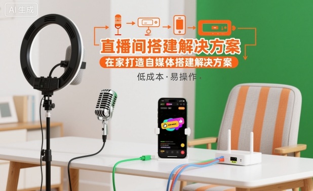 直播间搭建解决方案，在家打造自媒体搭建解决方案-亿佰盟网