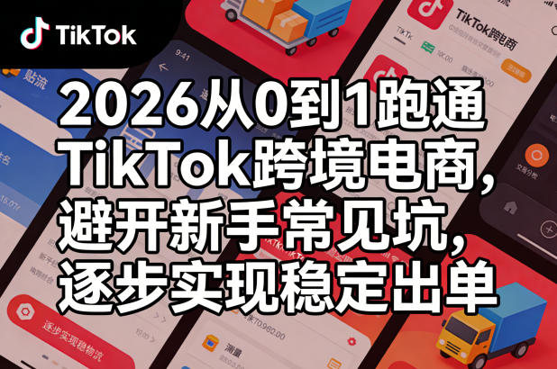 2026从0到1跑通TikTok跨境电商，避开新手常见坑，逐步实现稳定出单-亿起创业网-副业兼职月入过万