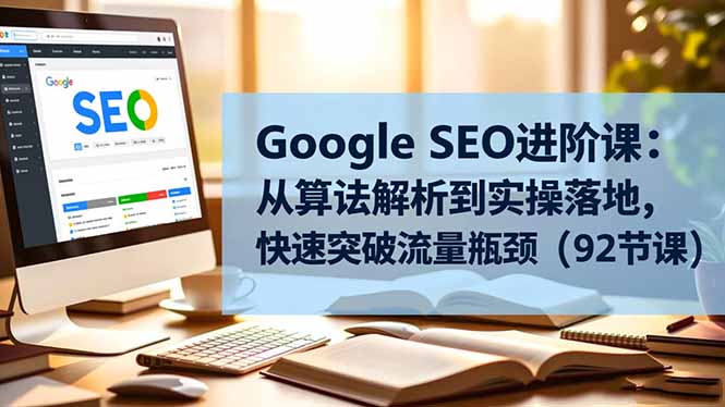 Google SEO进阶课：从算法解析到实操落地，快速突破流量瓶颈(92节课-亿佰盟网