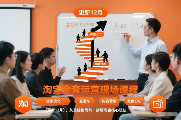淘宝全套运营现场课程(更新12月)，从基础到高阶，拆解淘宝核心玩法-亿佰盟网