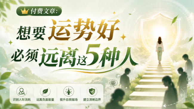 付费文章:想要运势好,必须远离这5种人-亿起创业网-副业兼职月入过万-自媒体、引流推广、网赚项目、短视频、技术教程等创业项目资源